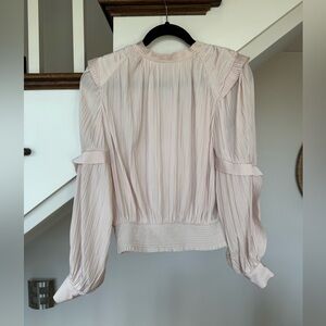 Joie M blush pink ruffle blouse!